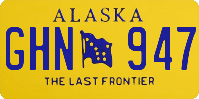AK license plate GHN947
