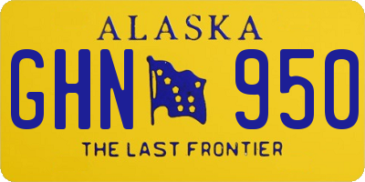 AK license plate GHN950