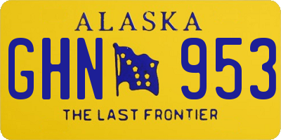 AK license plate GHN953