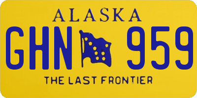 AK license plate GHN959