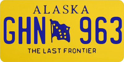 AK license plate GHN963