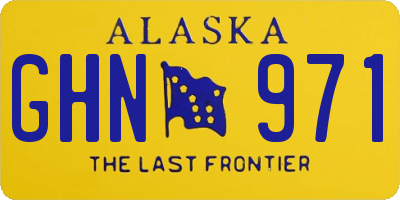 AK license plate GHN971