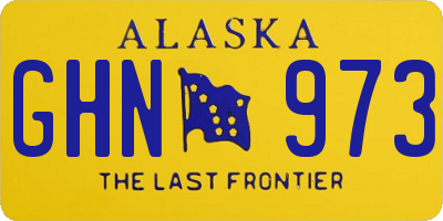 AK license plate GHN973