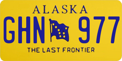 AK license plate GHN977