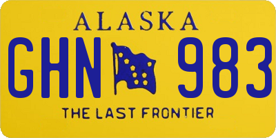 AK license plate GHN983
