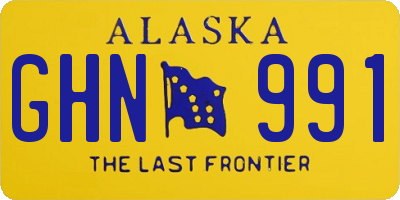 AK license plate GHN991