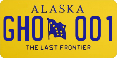 AK license plate GHO001