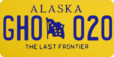 AK license plate GHO020