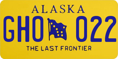 AK license plate GHO022