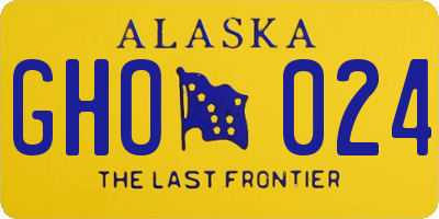 AK license plate GHO024