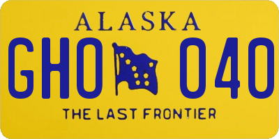 AK license plate GHO040