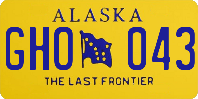 AK license plate GHO043