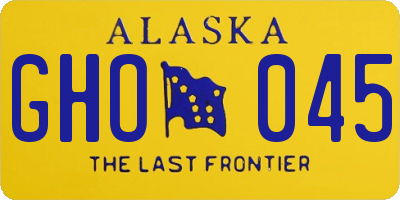 AK license plate GHO045