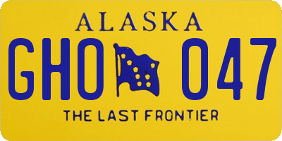 AK license plate GHO047