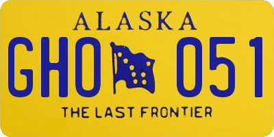 AK license plate GHO051