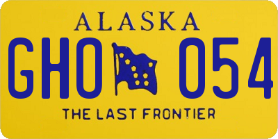 AK license plate GHO054