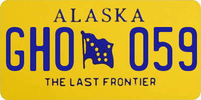 AK license plate GHO059