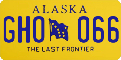 AK license plate GHO066