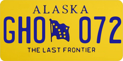AK license plate GHO072