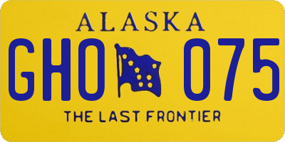 AK license plate GHO075