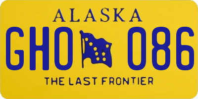 AK license plate GHO086