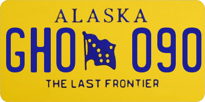 AK license plate GHO090