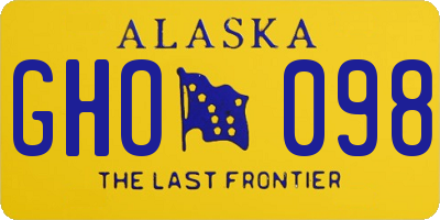 AK license plate GHO098