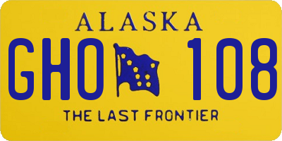 AK license plate GHO108
