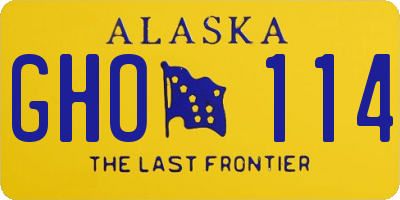 AK license plate GHO114