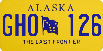 AK license plate GHO126
