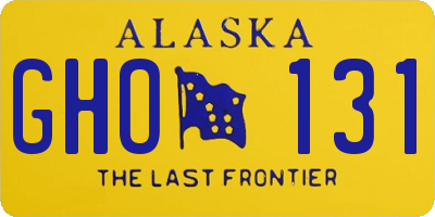 AK license plate GHO131