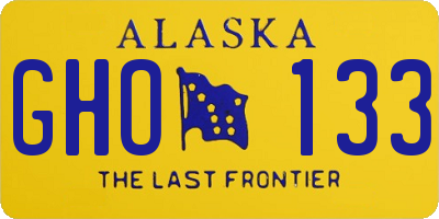 AK license plate GHO133