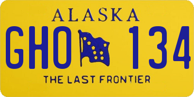 AK license plate GHO134