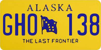 AK license plate GHO138