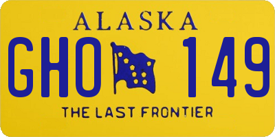 AK license plate GHO149