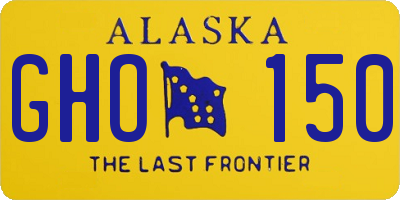 AK license plate GHO150