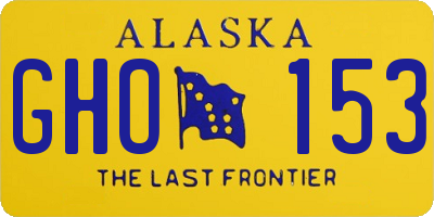 AK license plate GHO153