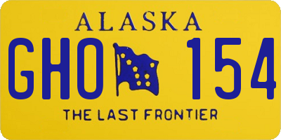 AK license plate GHO154