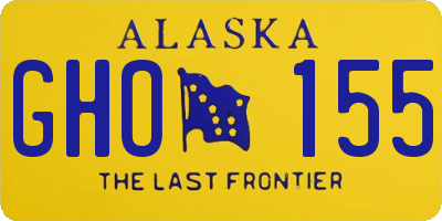 AK license plate GHO155
