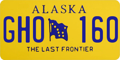 AK license plate GHO160