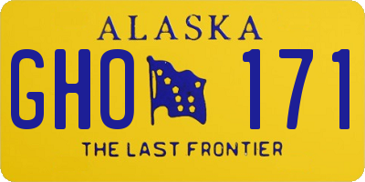 AK license plate GHO171