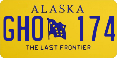 AK license plate GHO174