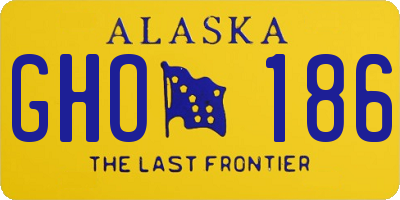 AK license plate GHO186