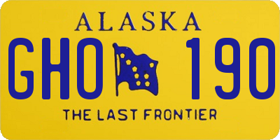 AK license plate GHO190