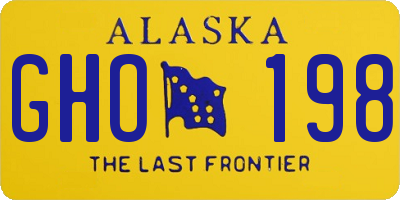AK license plate GHO198