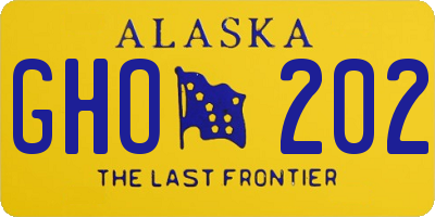 AK license plate GHO202