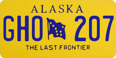 AK license plate GHO207