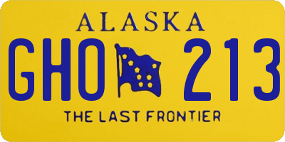 AK license plate GHO213