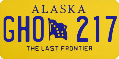 AK license plate GHO217