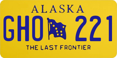 AK license plate GHO221